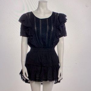 Loveshackfancy crew neck mini dress